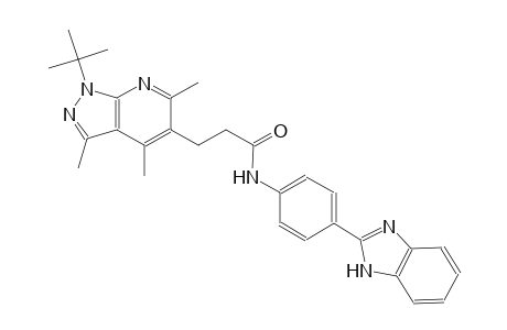 1H-pyrazolo[3,4-b]pyridine-5-propanamide, N-[4-(1H-benzimidazol-2-yl)phenyl]-1-(1,1-dimethylethyl)-3,4,6-trimethyl-