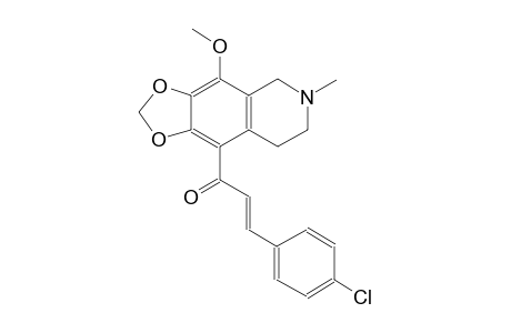 (2E)-3-(4-chlorophenyl)-1-(4-methoxy-6-methyl-5,6,7,8-tetrahydro[1,3]dioxolo[4,5-g]isoquinolin-9-yl)-2-propen-1-one
