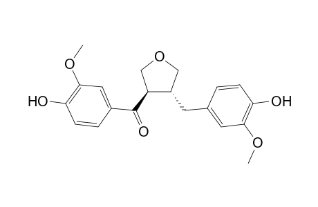 (3R,4R)-3-(4-Hydroxy-3-methoxybenzoyl)-4-(4-hydroxy-3-methoxybenzyl)tetrahydrofuran