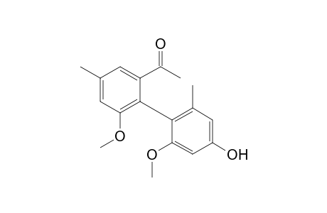 1-[2',6-Dimethoxy-4'-hydroxy-4,6'-dimethyl-1,1'-biphenyl-2-yl]ethanone