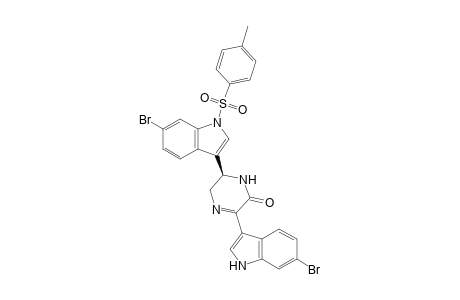 (2R)-5-(6-bromanyl-1H-indol-3-yl)-2-[6-bromanyl-1-(4-methylphenyl)sulfonyl-indol-3-yl]-2,3-dihydro-1H-pyrazin-6-one