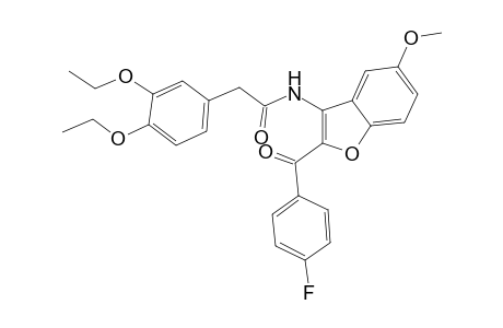 2-(3,4-Diethoxyphenyl)-N-[2-(4-fluorobenzoyl)-5-methoxy-1-benzofuran-3-yl]acetamide
