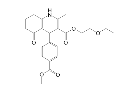 2-ethoxyethyl 4-[4-(methoxycarbonyl)phenyl]-2-methyl-5-oxo-1,4,5,6,7,8-hexahydro-3-quinolinecarboxylate
