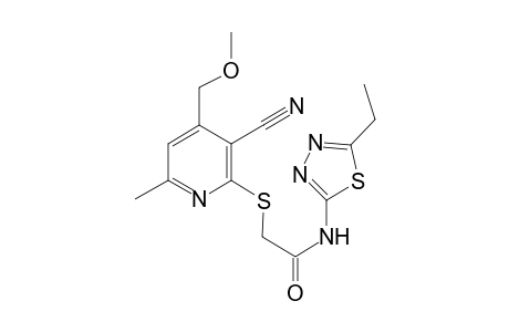 2-[3-cyano-4-(methoxymethyl)-6-methyl-pyridin-2-yl]sulfanyl-N-(5-ethyl-1,3,4-thiadiazol-2-yl)ethanamide