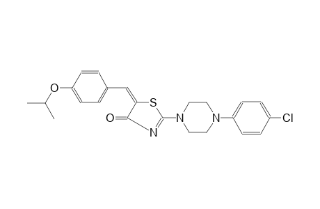 4(5H)-thiazolone, 2-[4-(4-chlorophenyl)-1-piperazinyl]-5-[[4-(1-methylethoxy)phenyl]methylene]-, (5E)-