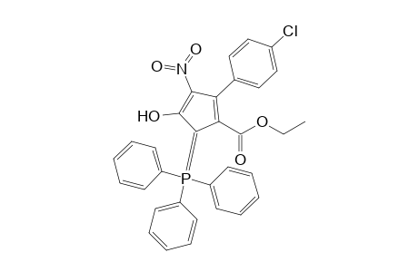 Ethyl 4-hydroxy-3-nitro-2-(p-chlorophenyl)-5-(triphenylphosphoranylidene)-cyclopenta-1,3-diene-1-carboxylate