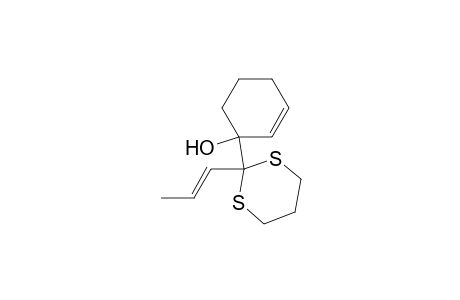 2-Cyclohexen-1-ol, 1-[2-(1-propenyl)-1,3-dithian-2-yl]-, (E)-