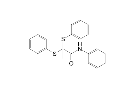 N-Phenyl-2,2-bis(benzenesulfanyl)propanamide