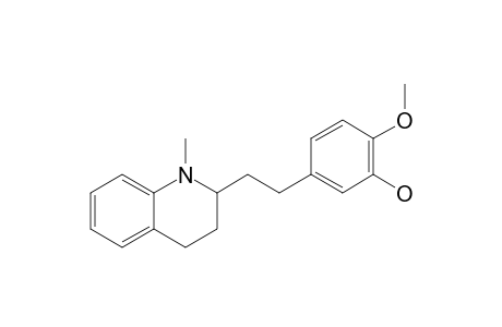GALIPEINE;2-[(3'-HYDROXY-4'-METHOXY)-PHENYLETHYL]-2,3,4-TETRAHYDRO-1-METHYLQUINOLINE