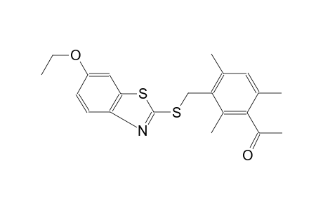 ethanone, 1-[3-[[(6-ethoxy-2-benzothiazolyl)thio]methyl]-2,4,6-trimethylphenyl]-