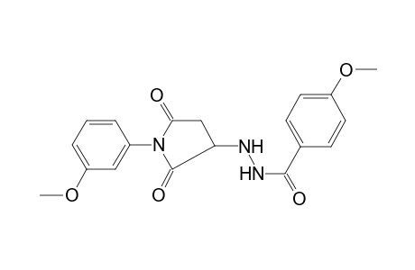 4-Methoxy-N'-[1-(3-methoxyphenyl)-2,5-dioxo-3-pyrrolidinyl]benzohydrazide