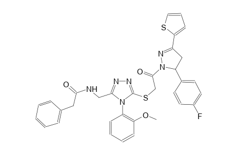 benzeneacetamide, N-[[5-[[2-[5-(4-fluorophenyl)-4,5-dihydro-3-(2-thienyl)-1H-pyrazol-1-yl]-2-oxoethyl]thio]-4-(2-methoxyphenyl)-4H-1,2,4-triazol-3-yl]methyl]-