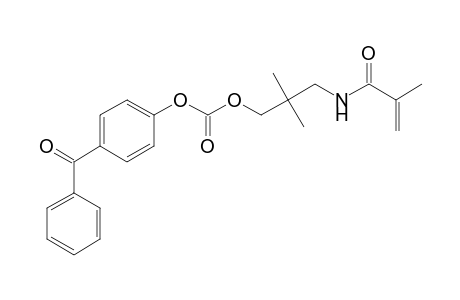 Carbonic acid, 4-benzoylphenyl 2,2-dimethyl-3-[(2-methyl-1-oxo-2-propenyl)amino]propyl ester