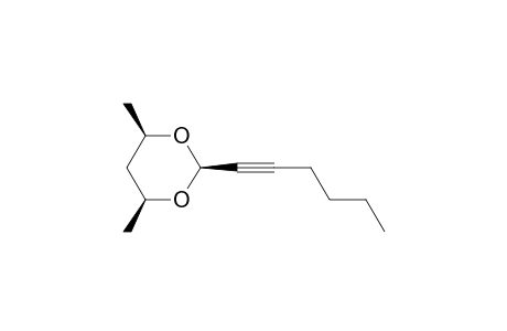 rel-(2S,4R,6S)-4,6-Dimethyl-2-[1'-hexynyl]-1,3-dioxane