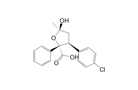 (2S,3S,5R)-5-Hydroxy-3-p-chlorophenyl-5-methyl-2-phenyltetrahydrofuran-2-carboxylic acid