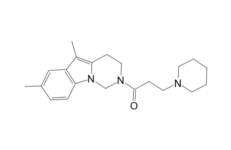 5,7-Dimethyl-2-[3-(1-piperidinyl)propanoyl]-1,2,3,4-tetrahydropyrimido[1,6-a]indole