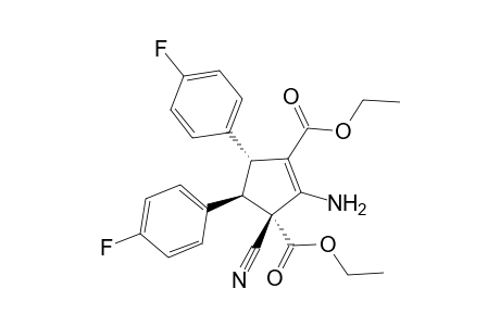 (3R,4R,5R)-2-Amino-3-cyano-4,5-bis-(4-fluoro-phenyl)-cyclopent-1-ene-1,3-dicarboxylic acid diethyl ester