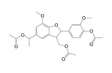 2-(4-Acetoxy-3-methoxyphenyl)-3-acetoxymethyl-5-(1-acetoxyethyl)-7-methoxydihydrobenzo[d]furan