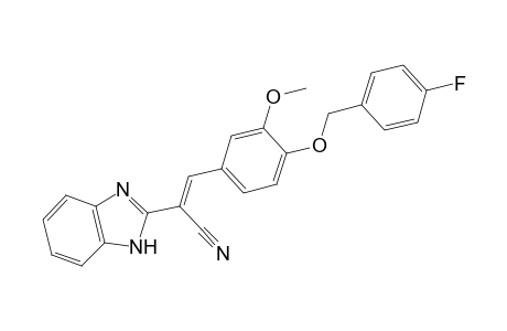 (E)-2-(1H-benzimidazol-2-yl)-3-[4-(4-fluorobenzyl)oxy-3-methoxy-phenyl]acrylonitrile