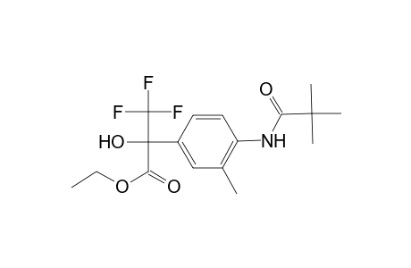 Propanoic acid, 3,3,3-trifluoro-2-hydroxy-2-[4-(2,2-dimethyl-1-oxopropylamino)-3-methylphenyl]-, ethyl ester