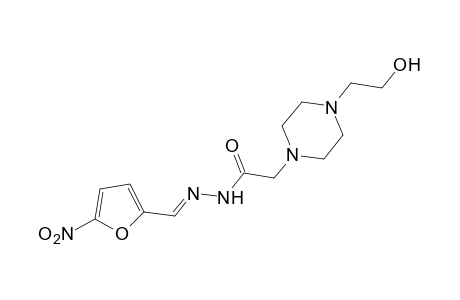 4-(2-hydroxyethyl)-1-piperazineacetic acid, (5-nitrofurfurylidene)hydrazide