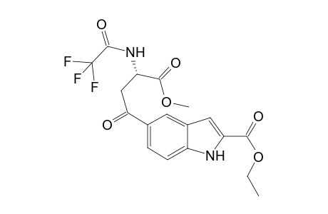 Methyl (2S)-4-(2-ethoxycarbonyl)-1H-indol-5-yl)-4-oxo-2-trifluoroacetoamidobutyrate