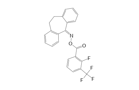 O-(2-FLUORO-3-TRIFLUOROMETHYL-BENZOYL)-5-OXIMINO-10,11-DIHYDRO-5H-DIBENZO-[A,D]-CYCLOHEPTENE