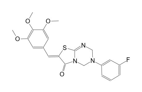 (7Z)-3-(3-fluorophenyl)-7-(3,4,5-trimethoxybenzylidene)-3,4-dihydro-2H-[1,3]thiazolo[3,2-a][1,3,5]triazin-6(7H)-one