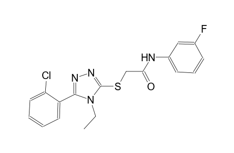 2-{[5-(2-chlorophenyl)-4-ethyl-4H-1,2,4-triazol-3-yl]sulfanyl}-N-(3-fluorophenyl)acetamide