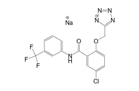 sodium 5-[(4-chloro-2-{2-[3-(trifluoromethyl)phenyl]acetyl}phenoxy)methyl]-1H-1,2,3,4-tetrazol-1-ide