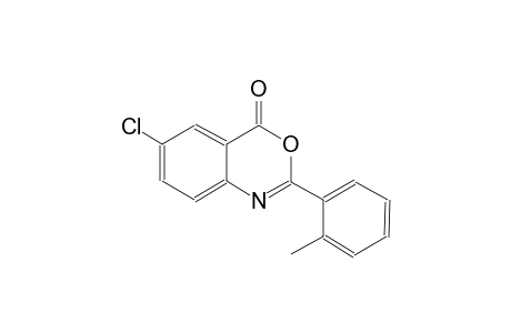 4H-3,1-benzoxazin-4-one, 6-chloro-2-(2-methylphenyl)-