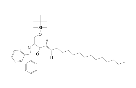 2,2-DIPHENYL-5-[(E)-PENTADEC-1-EN-1-YL]-4-[(TERT.-BUTYLDIMETHYLSILYLOXY)-METHYL]-OXAZOLIDINE
