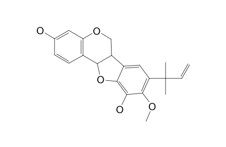 ARIZONICANOL-E;8-ALPHA,ALPHA-3,10-DIHYDROXY-9-METHOXYPTEROCARPAN