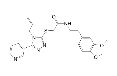 2-[[4-allyl-5-(3-pyridyl)-1,2,4-triazol-3-yl]sulfanyl]-N-[2-(3,4-dimethoxyphenyl)ethyl]acetamide