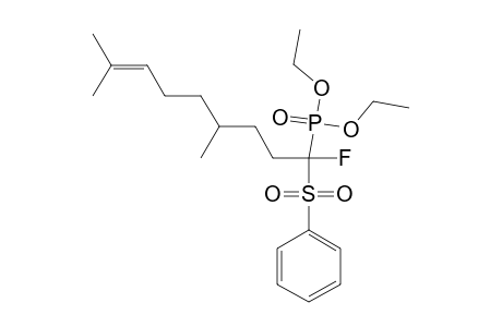 DIETHYL-(4S)-4,4-DIMETHYL-1-FLUORO-1-PHENYLSULFONYL-7-NONENE-1-PHOSPHONATE