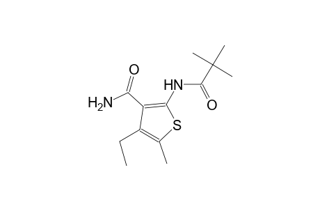 2-[(2,2-dimethylpropanoyl)amino]-4-ethyl-5-methyl-3-thiophenecarboxamide