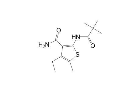 2-[(2,2-dimethylpropanoyl)amino]-4-ethyl-5-methyl-3-thiophenecarboxamide