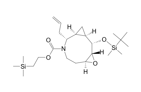 (1R*,2S*,3R*,5S*,9R*,10S*)-(+-)-2-[(tert-Butyldimethylsilyl)oxy]-9-(2-propenyl)-4-oxa-8-azatricyclo[8.1.0.0(3,5)]undecane-8-carboxylic acid 2-(trimethylsilyl)ethyl ester