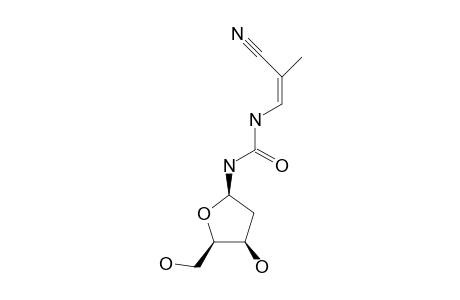 CIS-1-(2'-DEOXY-BETA-D-ERYTHRO-PENTOFURANOSYL)-3-UREIDO-2-METHYLACRYLONITRILE