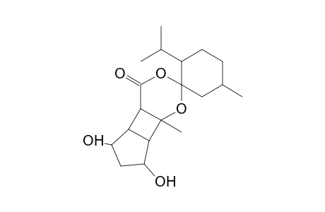Spiro[3,5-dioxatricyclo[6.3.0.0(2,7)]undecan-6-one-4,2'-cyclohexane], 9,11-dihydroxy-1'-isopropyl-2,4'-dimethyl-