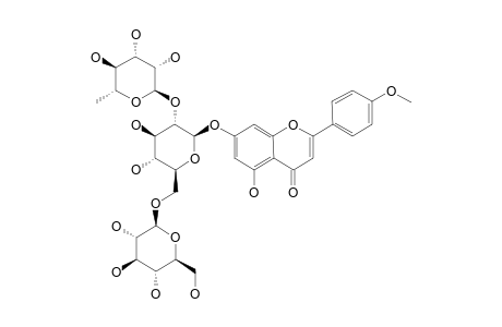 ACACETIN-7-O-(2''-O-ALPHA-L-RHAMNOPYRANOSYL-6''-O-BETA-D-GLUCOPYRANOSYL)-BETA-D-GLUCOPYRANOSIDE