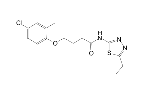 4-(4-chloro-2-methylphenoxy)-N-(5-ethyl-1,3,4-thiadiazol-2-yl)butanamide