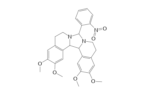 5,6,10,11,15b,15c-Hexahydro-8-(2-nitrophenyl)-2,3,13,14-tetramethoxy-8H-imidazo[5,1-a:4,3-a']diisoquinoline