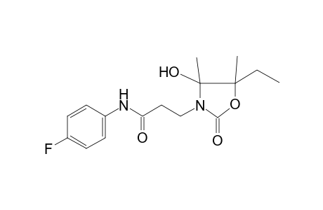 3-(5-Ethyl-4-hydroxy-4,5-dimethyl-2-oxo-1,3-oxazolidin-3-yl)-N-(4-fluorophenyl)propanamide