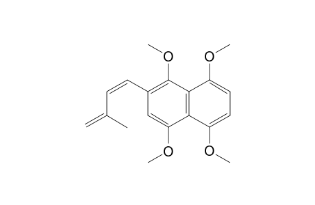1,4,5,8-TETRAMETHOXY-2-[(1Z)-3-METHYLBUTA-1,3-DIEN-1-YL]-NAPHTHALENE