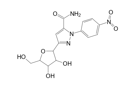 5-(3,4-dihydroxy-5-methylol-tetrahydrofuran-2-yl)-2-(4-nitrophenyl)pyrazole-3-carboxamide