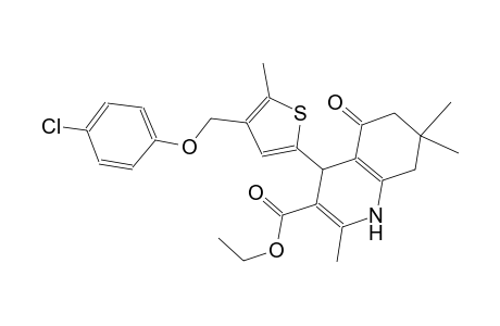 ethyl 4-{4-[(4-chlorophenoxy)methyl]-5-methyl-2-thienyl}-2,7,7-trimethyl-5-oxo-1,4,5,6,7,8-hexahydro-3-quinolinecarboxylate