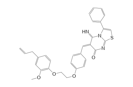 7H-thiazolo[3,2-a]pyrimidin-7-one, 5,6-dihydro-5-imino-6-[[4-[2-[2-methoxy-4-(2-propenyl)phenoxy]ethoxy]phenyl]methylene]-3-phenyl-, (6Z)-
