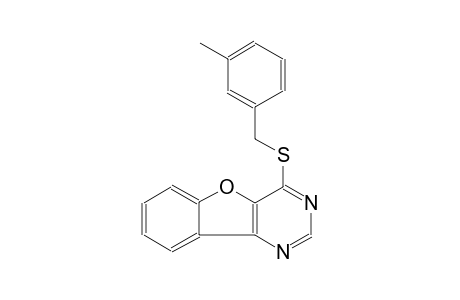 4-[(3-methylbenzyl)sulfanyl][1]benzofuro[3,2-d]pyrimidine