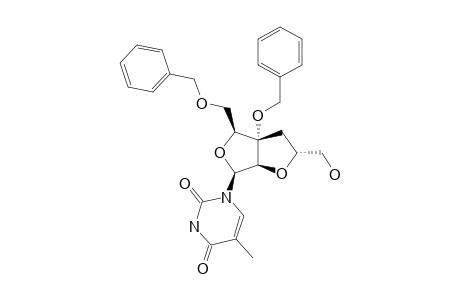 (1S,3S,5R,6R,8R)-5-BENZYLOXY-6-BENZYLOXYMETHYL-3-HYDROXYMETHYL-8-(THYMIN-1-YL)-2,7-DIOXABICYCLO-[3.3.0]-OCTANE